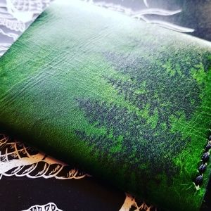Handmade Leather Wallet (Trees)